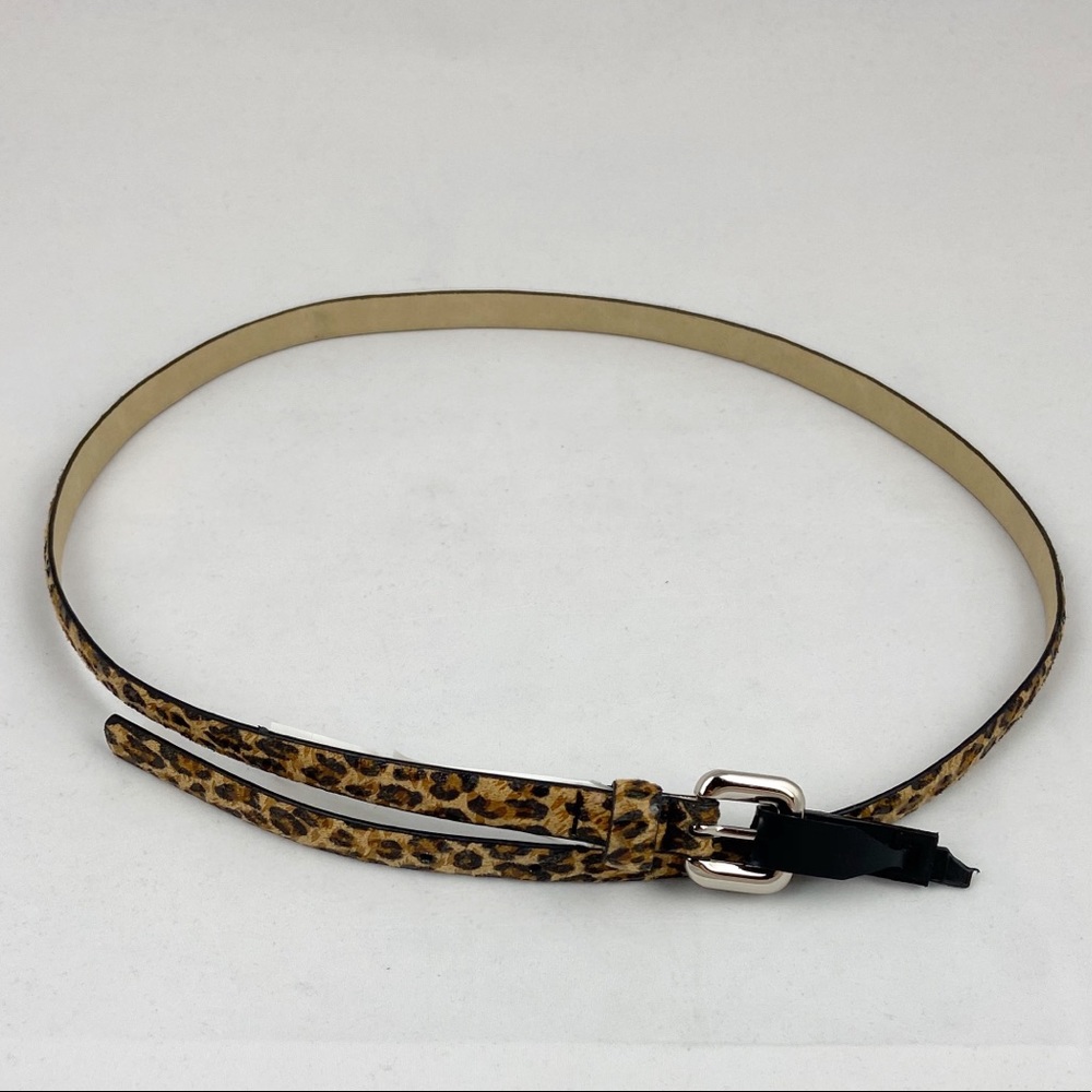 Apt. 9 Black Leopard Print Skinny Belt